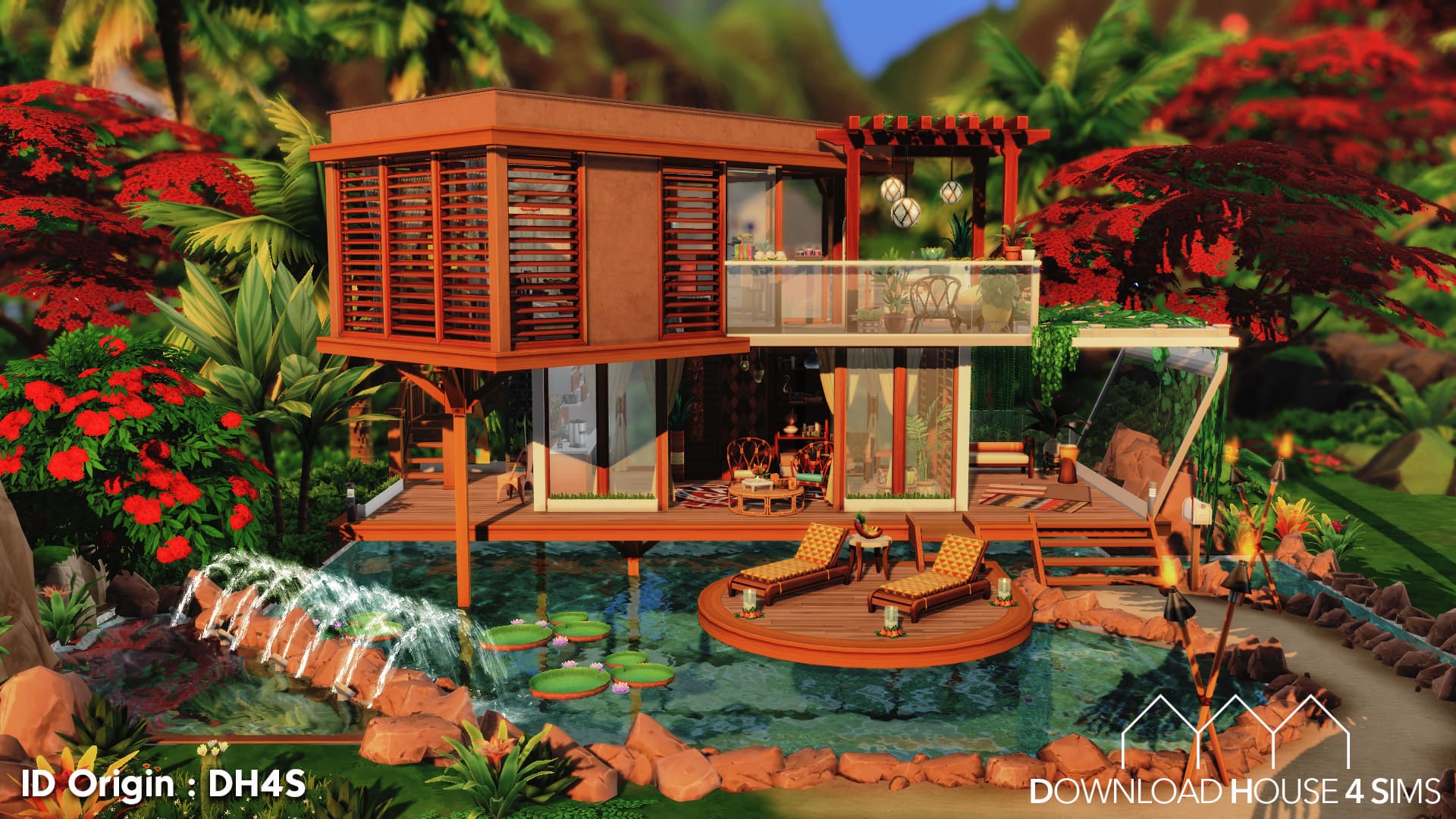 Download House for sims Single Beach House