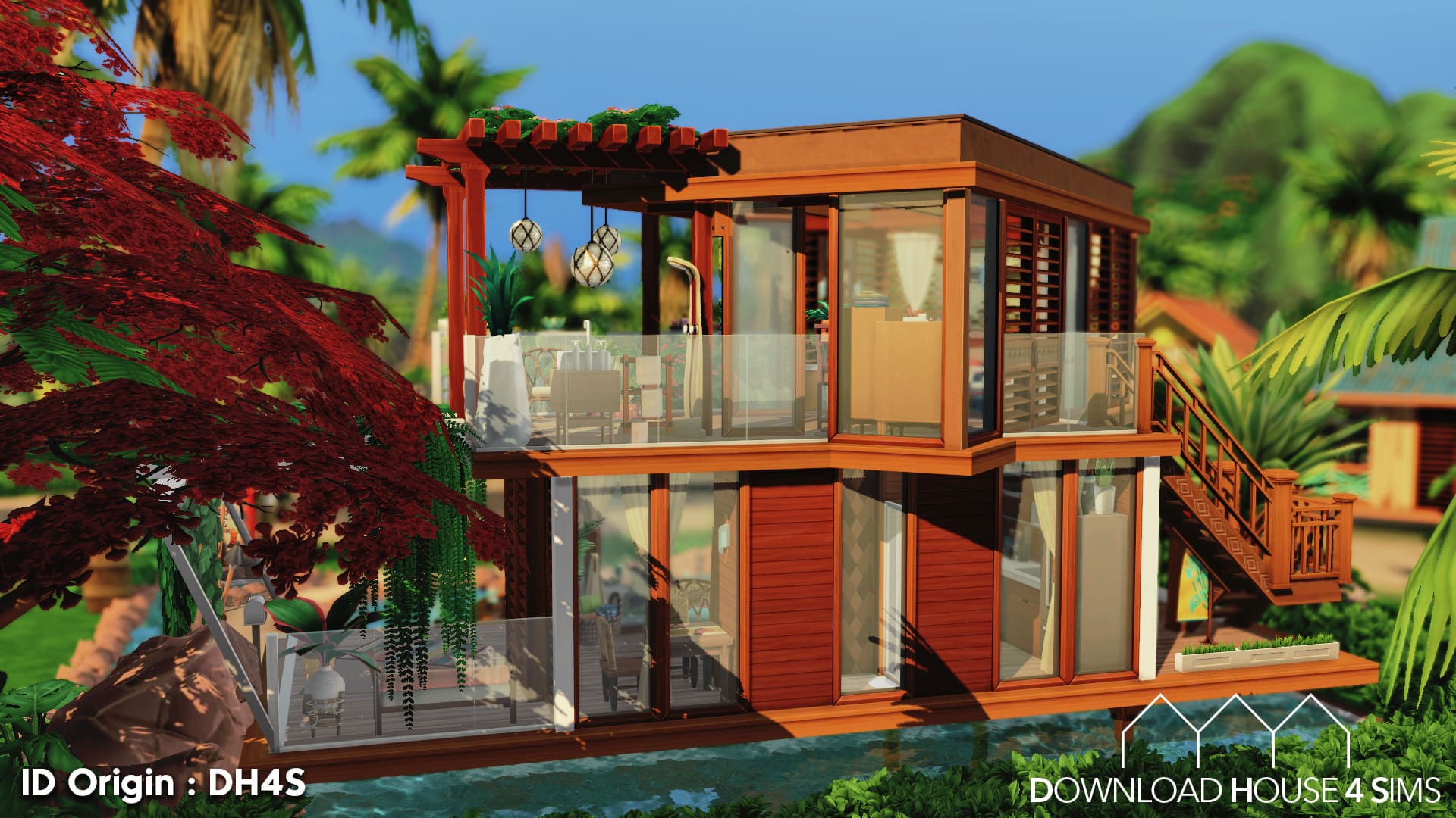 Download House for sims Single Beach House