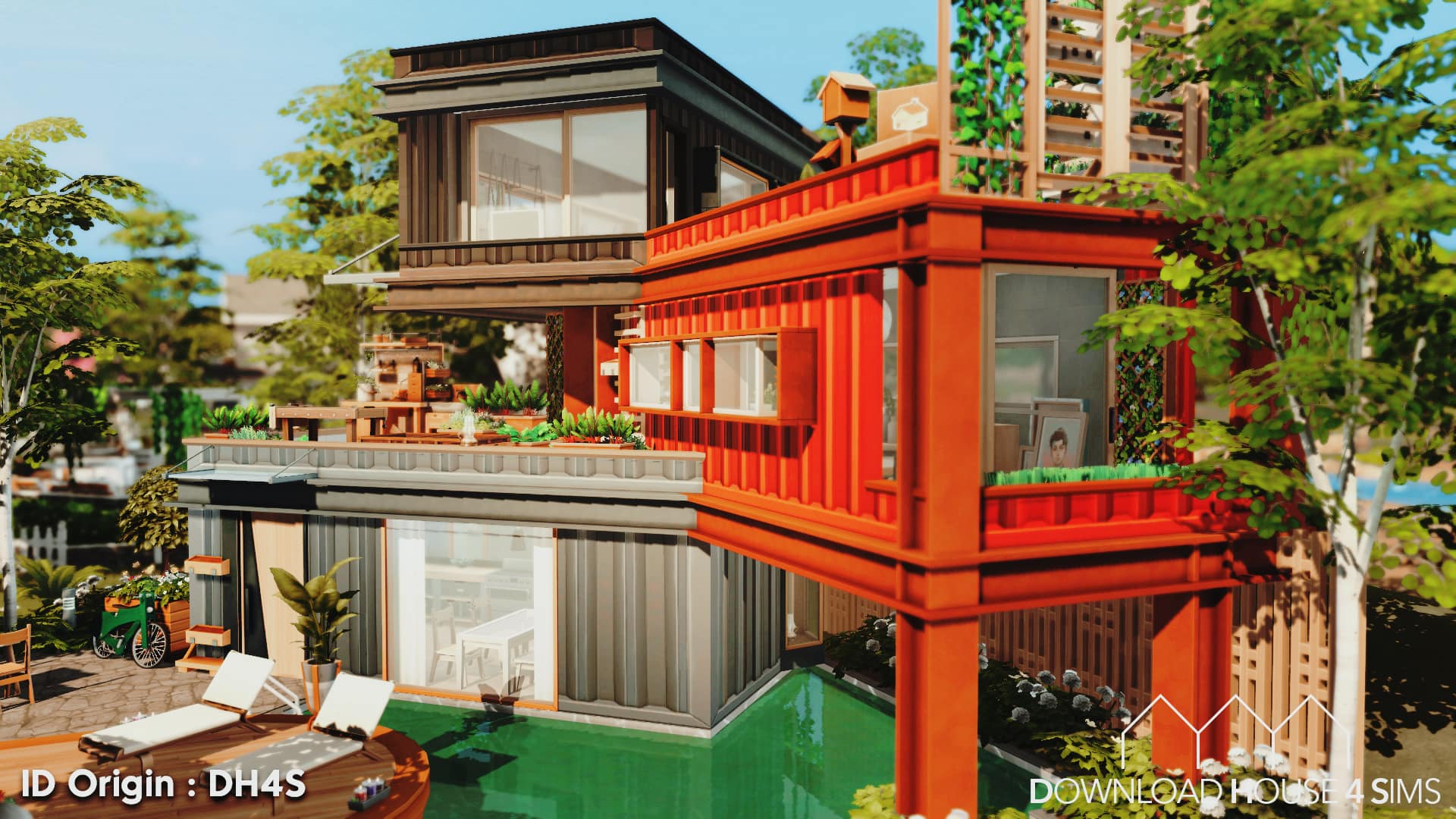 Download House for Sims - Container Eco House